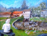 13 - Sue at Lower Brockhampton - Acrylic - Ian Chadwick.JPG